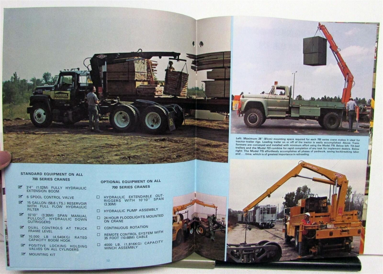 1970s Iowa Mold Tool CO Hydraulic Crane Specification Construction Sale Brochure