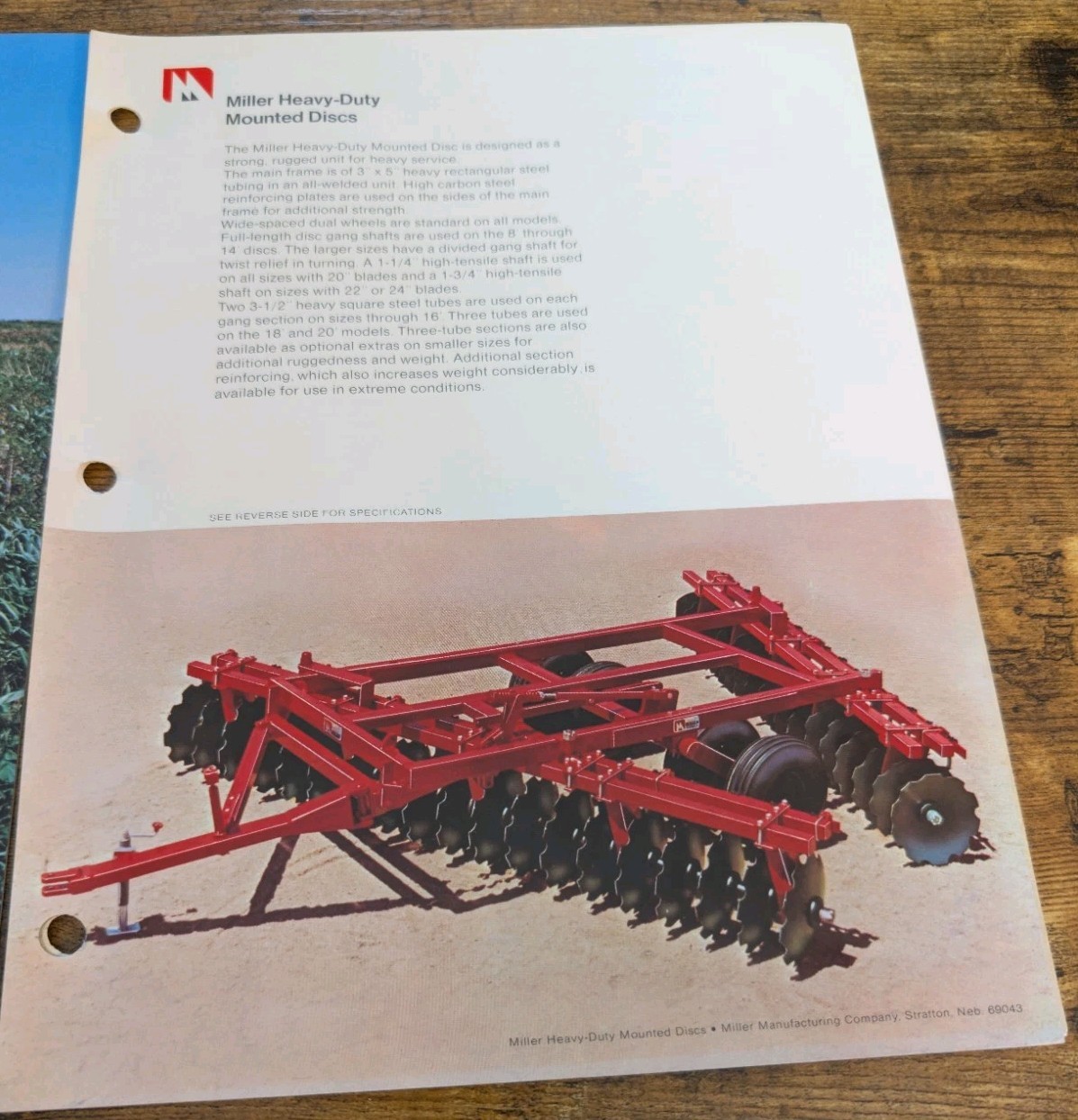 Miller Heavy-Duty Rigid Offset Disc Series II And Mounted Discs Brochures