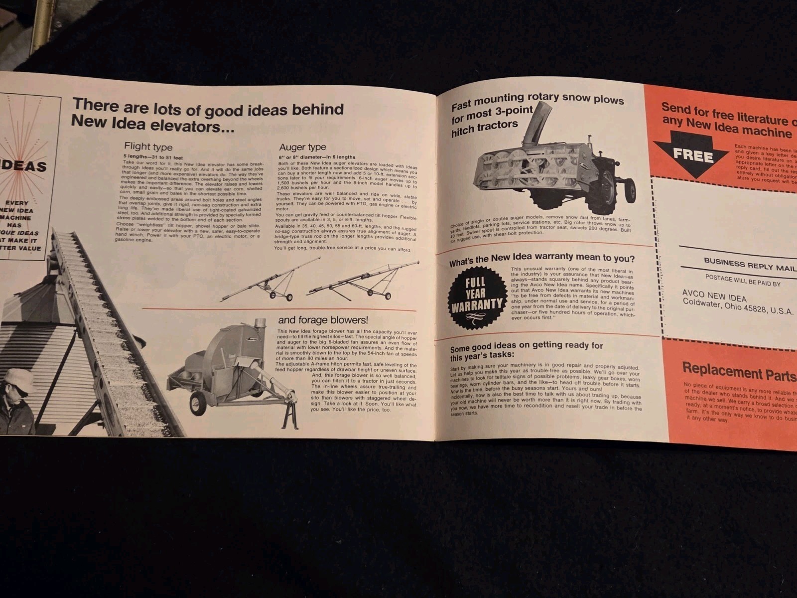 1972 New Idea Equipment Brochure Uni-System Superpicker Madison South Dakota