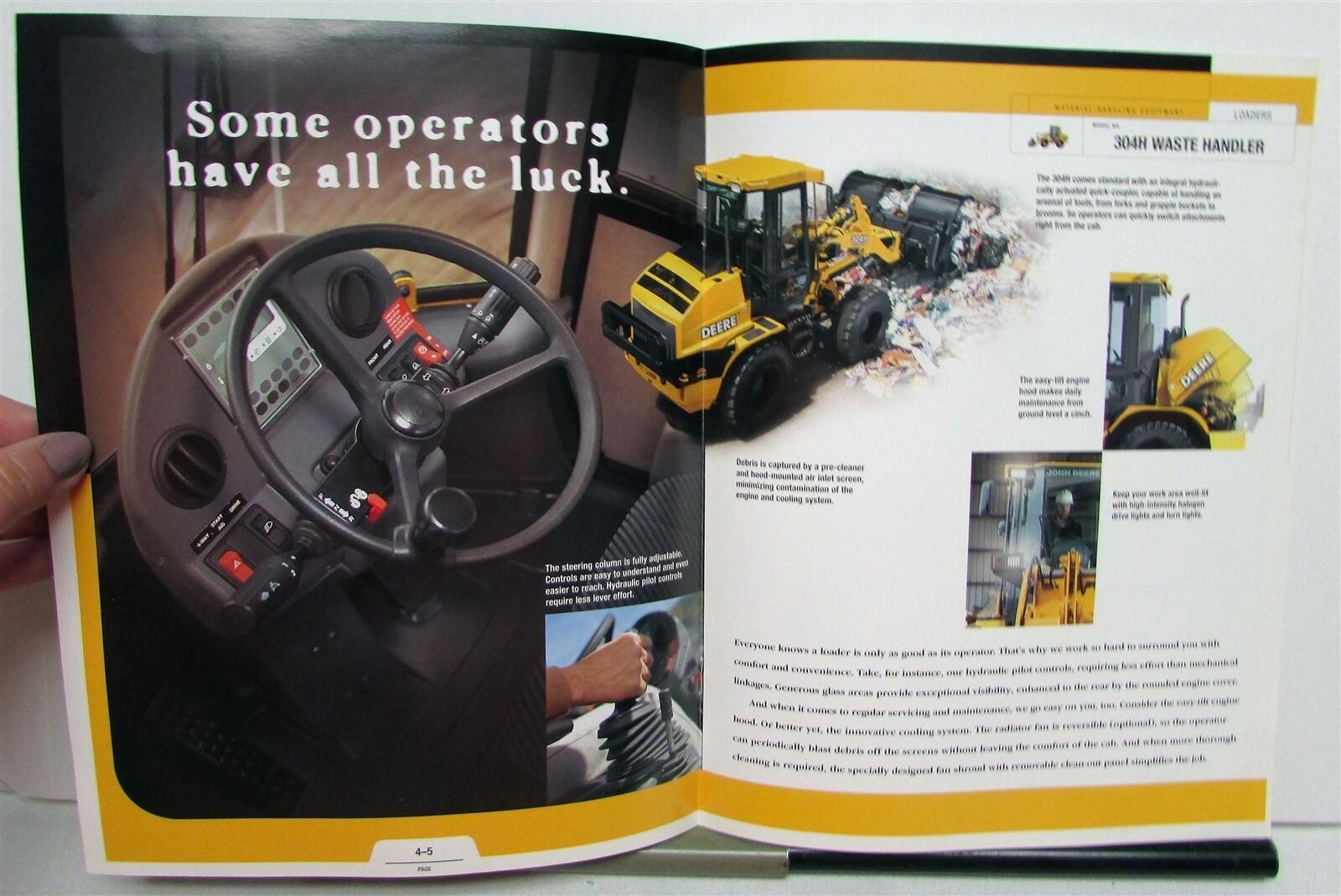 2003 John Deere 304H Waste Handler Specifications Construction Sales Brochure
