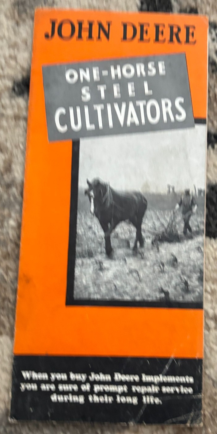 John Deere One Horse Steel Cultivators For 1940 Brochure DCPA26