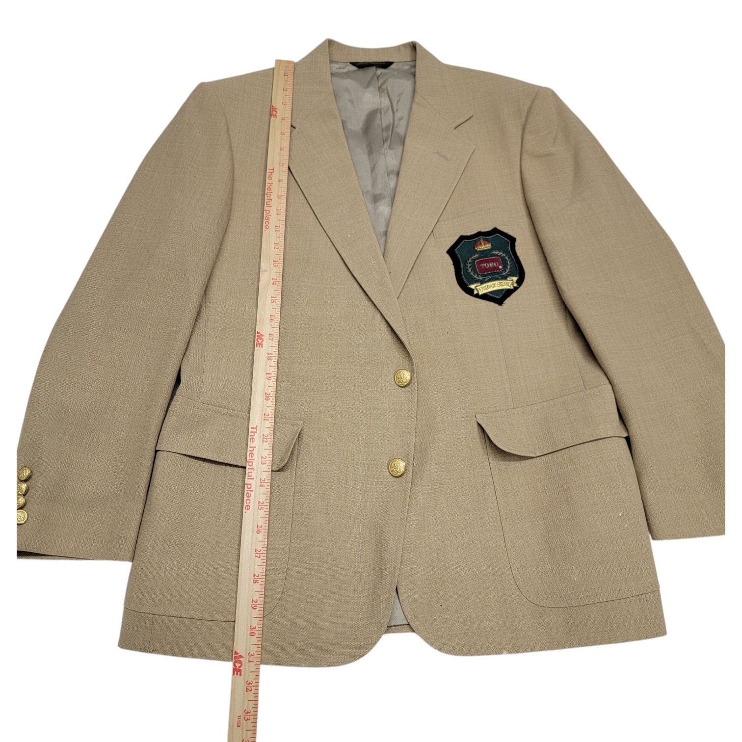 Vtg Toro Company Bullion Crest Blazer 42R Foursome Executive Award USA READ