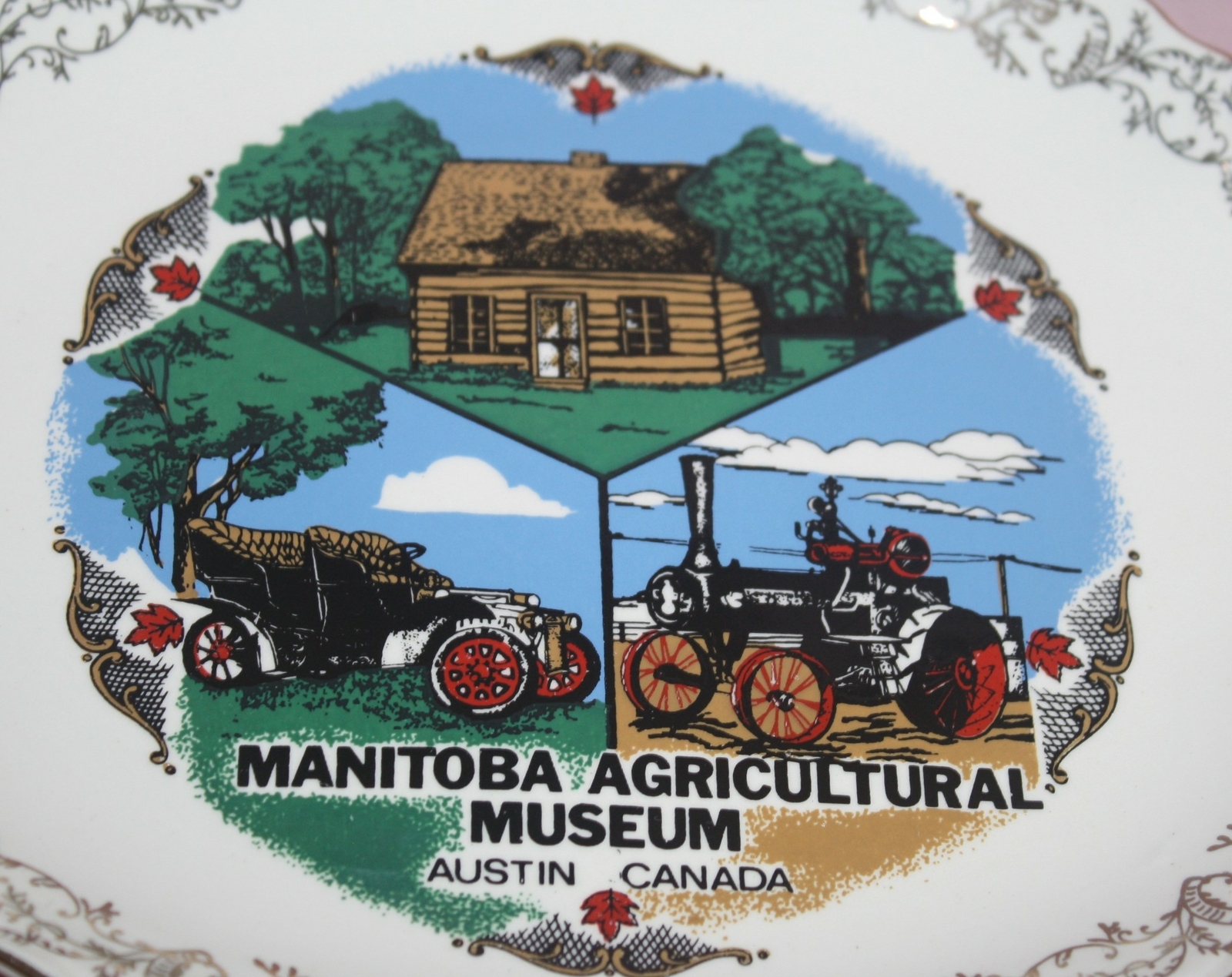 VTG. MANITOBA AGRICULTURAL MUSEUM AUSTIN SOUVENIR SERVING PLATTER 9 3/4″x 7 3/8″