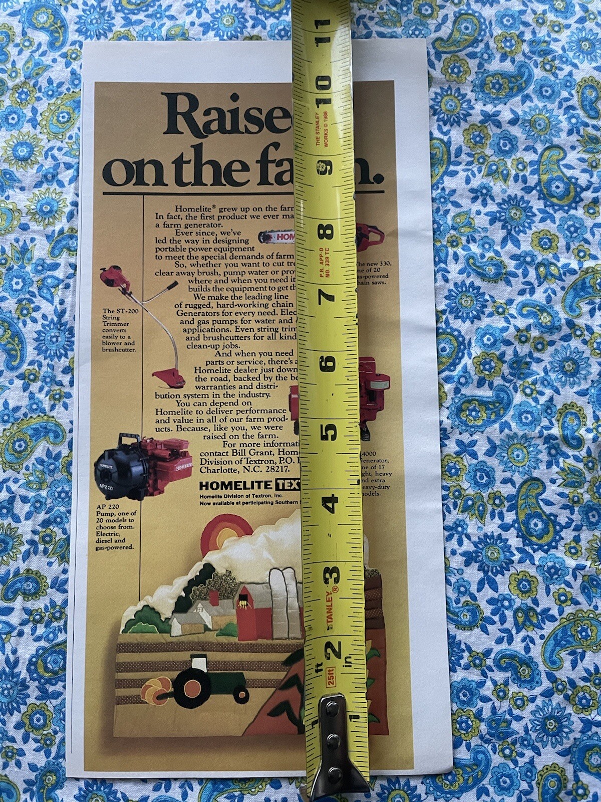 Vintage 1981 Homelite Print Ad String Trimmer Chainsaw Generator Ad Only