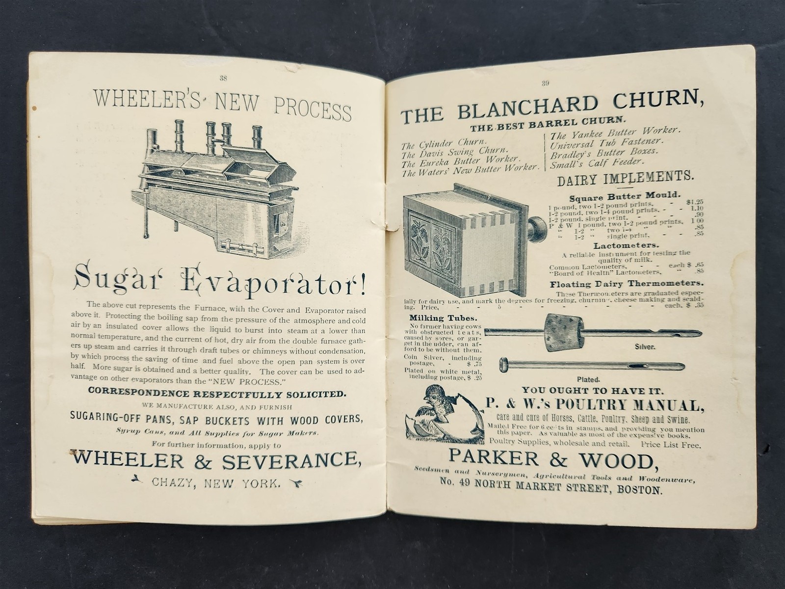 1890 antique VERMONT DAIRYMEN’S ASSOC w ADS PROGRAM EXHIBIT 29th annual meeting