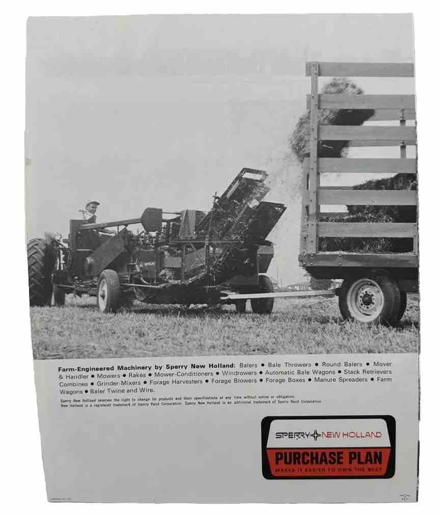 Vtg Sperry New Holland Bale Throwers Advertising Brochure 1977