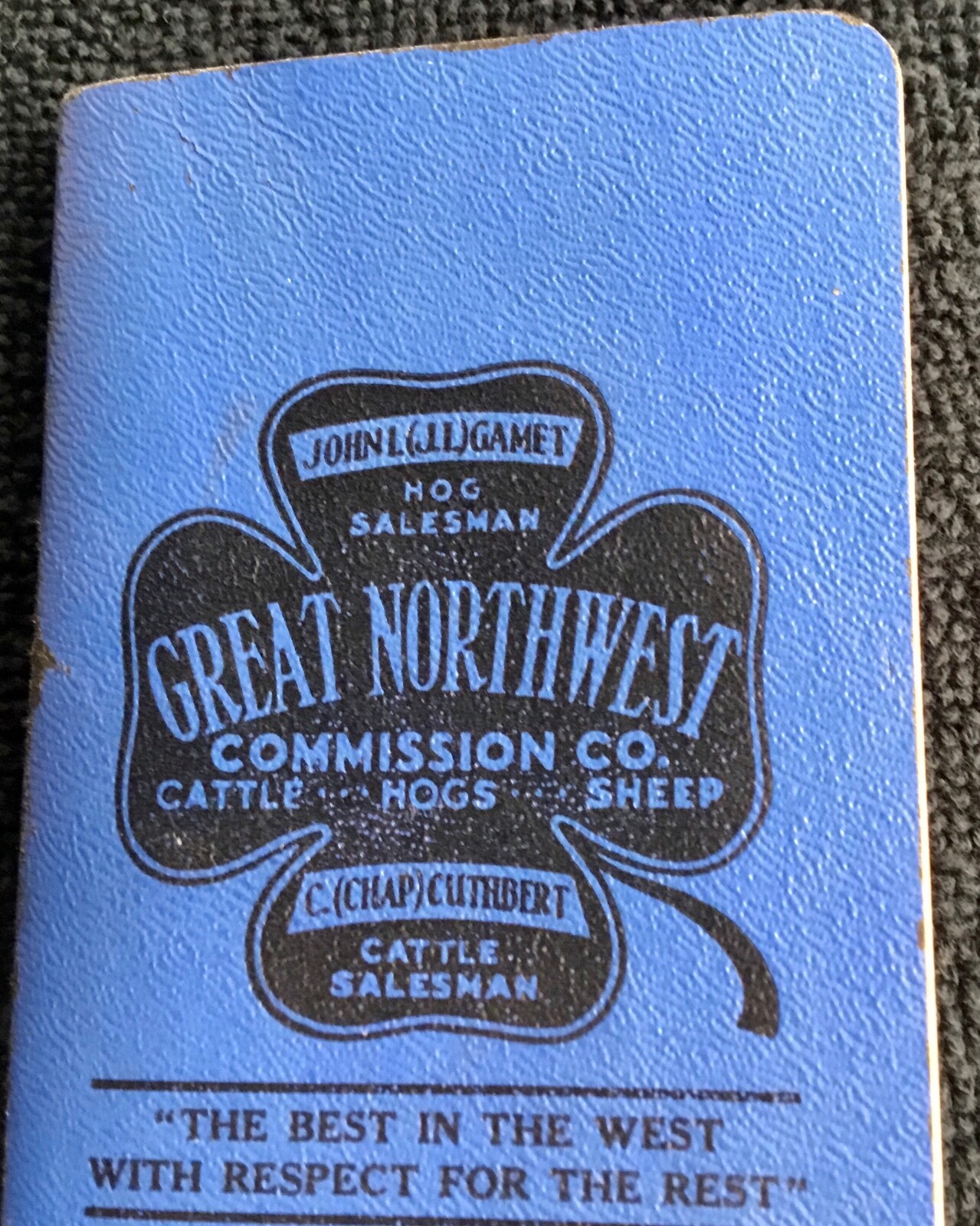 1930’s Notebook Great Northwestern Commission Co Sioux City, Iowa Hogs Cattle