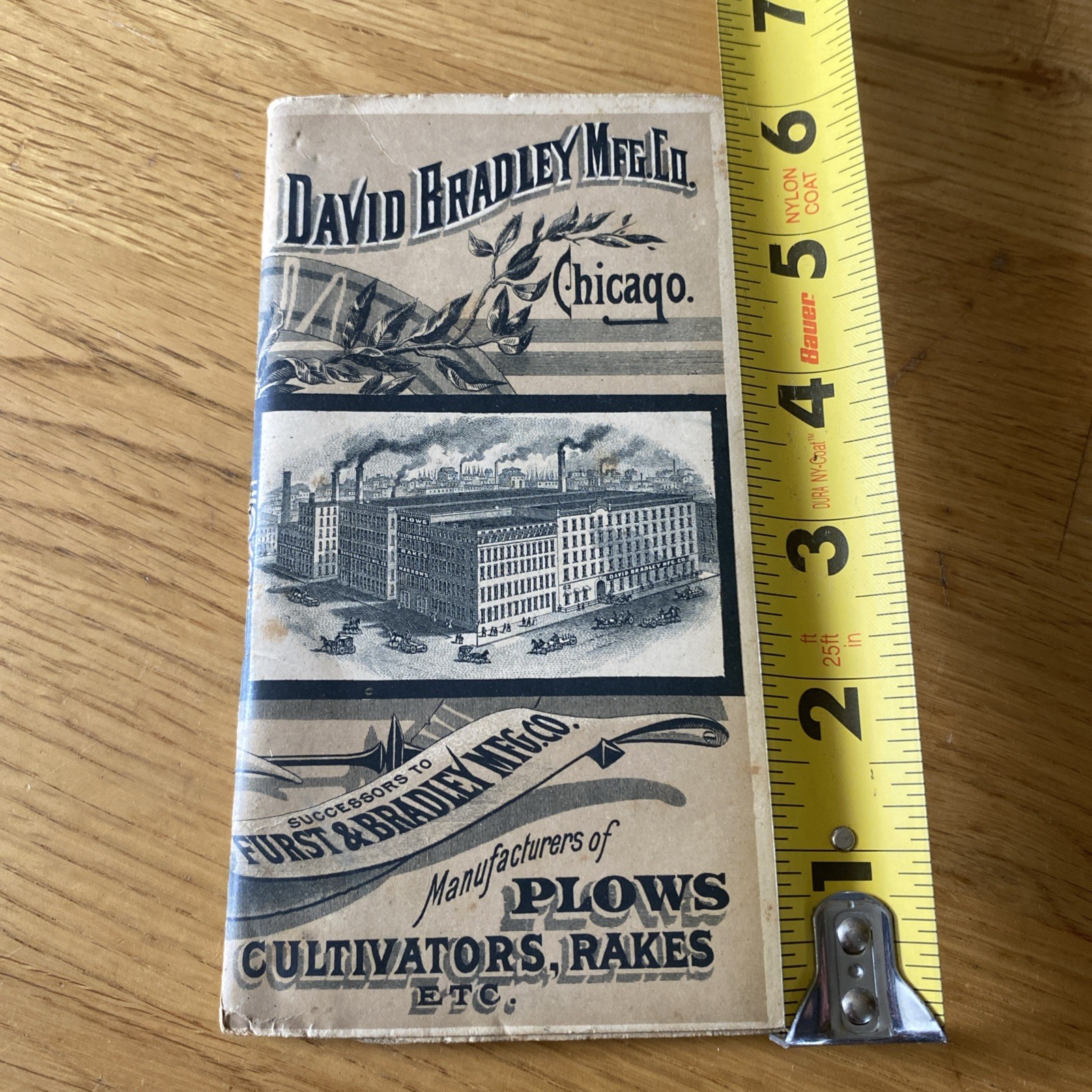 David Bradley MFG. Co Pocket Ledger 1890 Plows Cultivators Rakes Successors