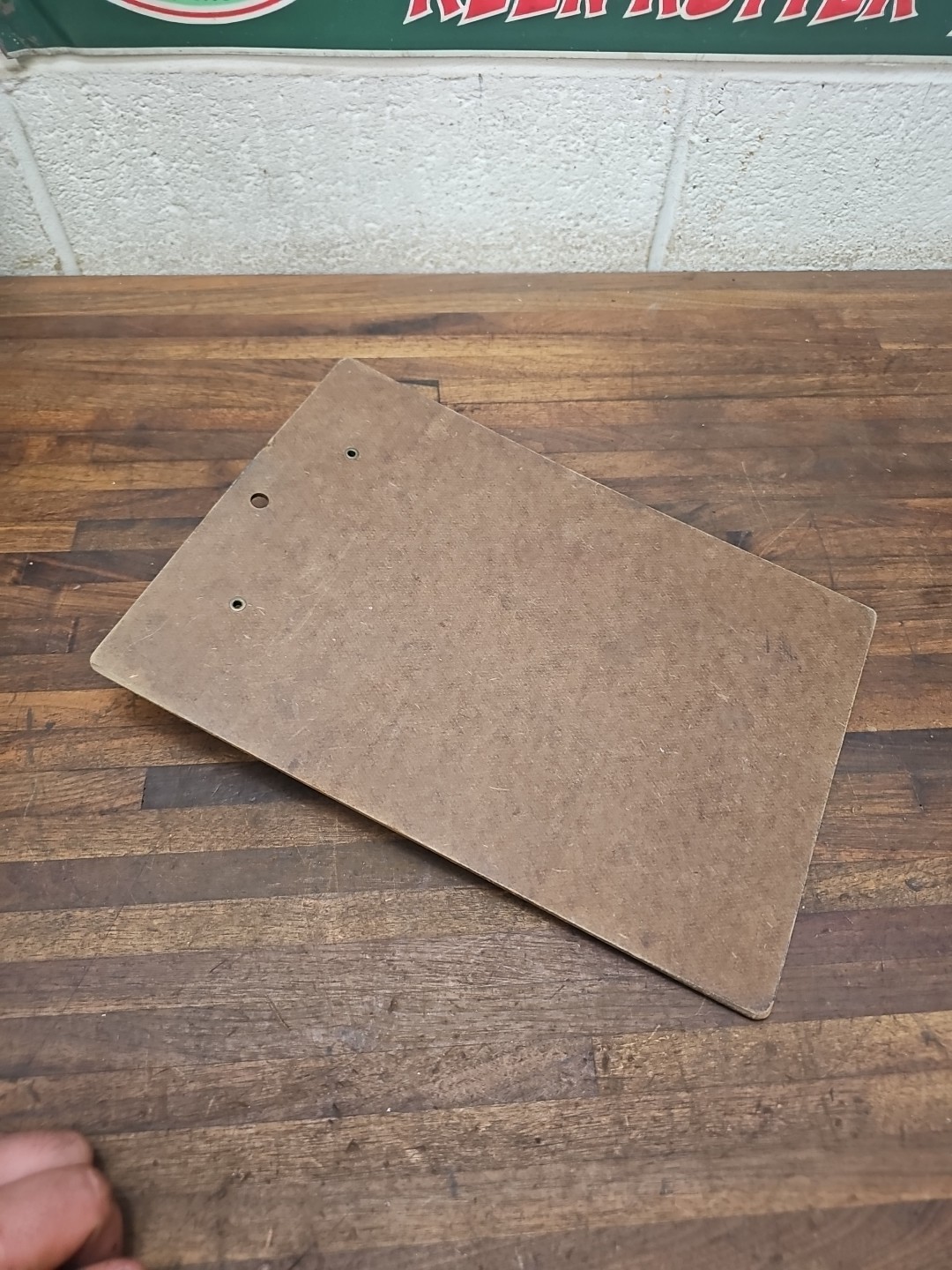 L42- NEAT vintage RAY LUMBER advertising Clipboard Metal Sign 13 x 9″