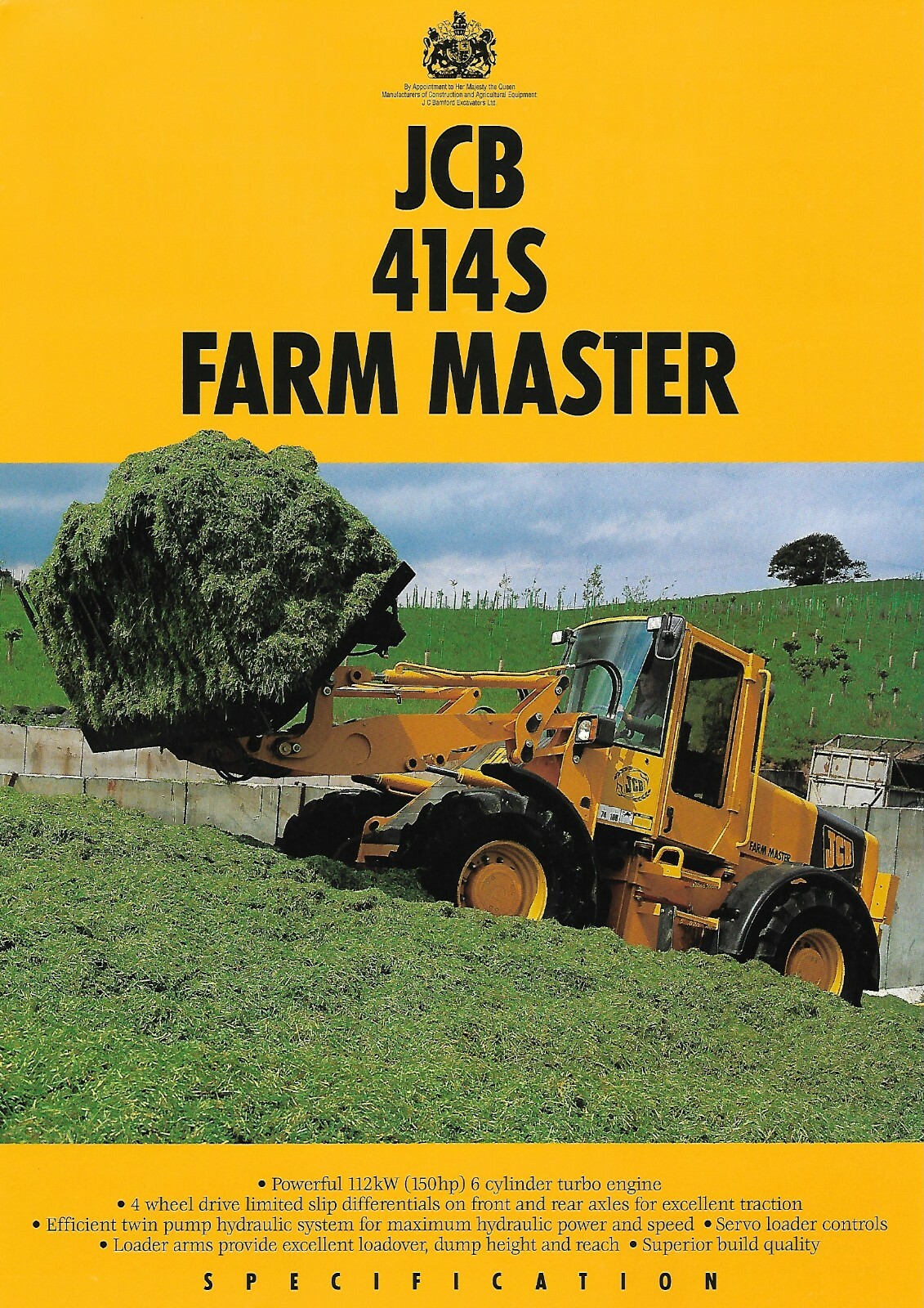 Farm Equipment Brochure – JCB – 414S – Farm Master – Loader – 1995 (F7361)