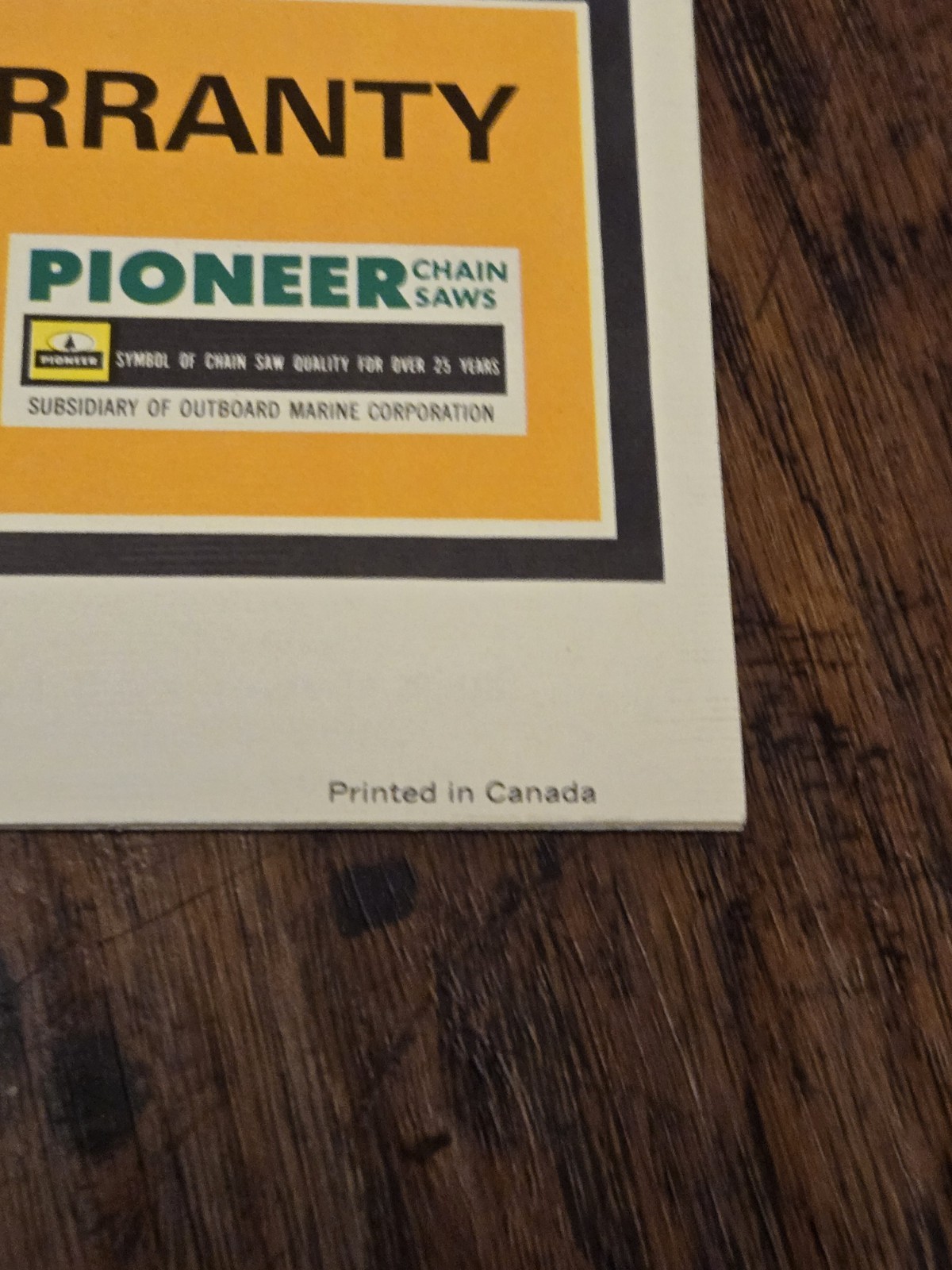 Vintage 1960’s OMC Made Pioneer Chainsaw Brochure For 11-20 & 11-50 “Wildcats”