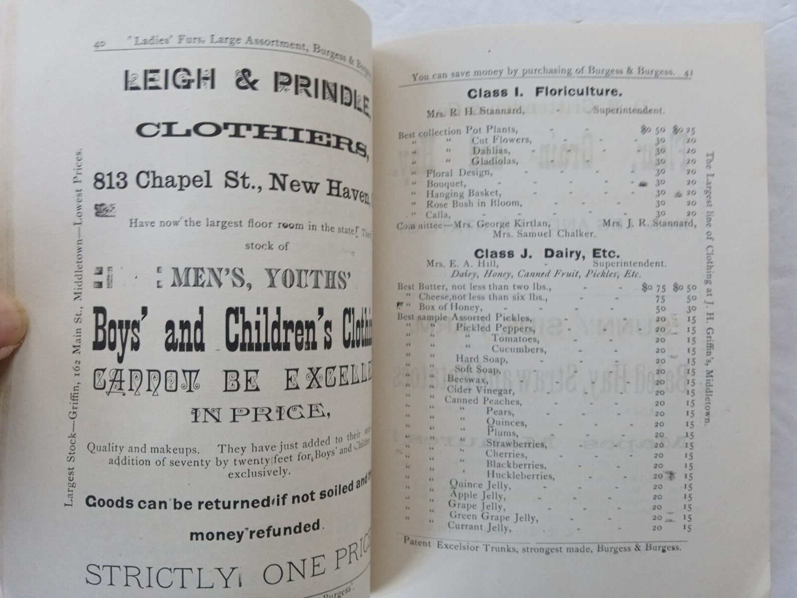WESTBROOK CT Agricultural Society 1887 Cattle Show & Fair Program 7th Annual