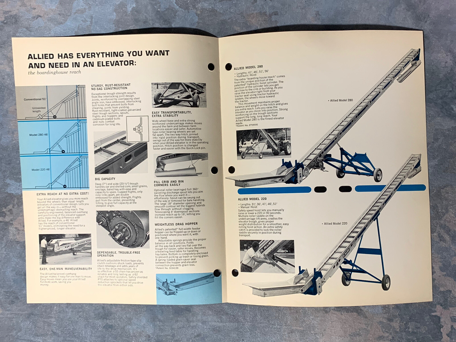 Allied Extra Reach Elevators ~ Chicago IL ~Sales Info Catalog Pg~ Vintage