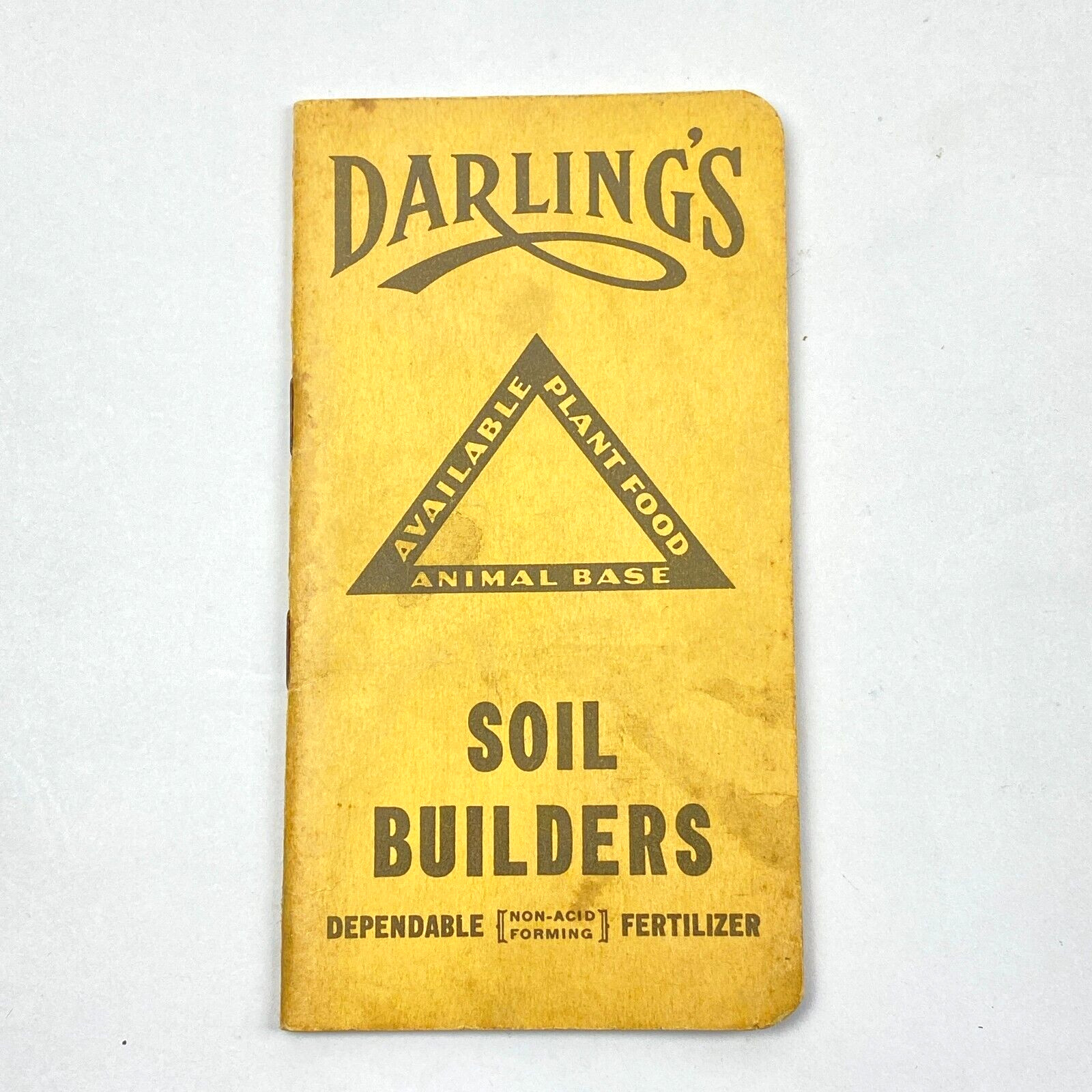 1939 Darling’s Soil Builders Note Pad Pocket Calendar Memo Fertilizer US Vintage