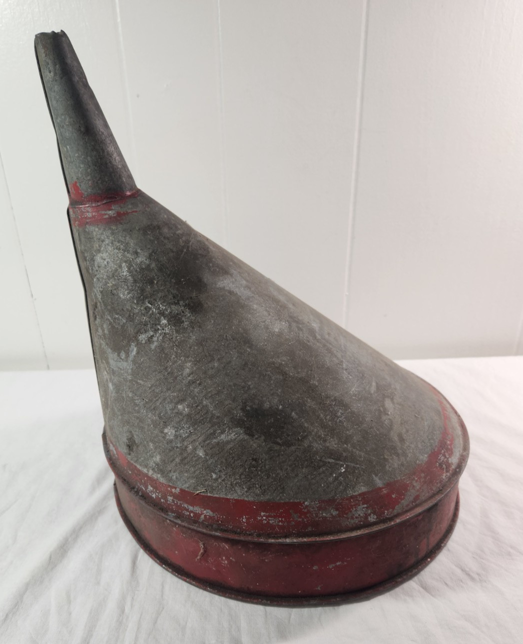 Delphos Funnel Vintage Galvanized Large Metal 14″ Tall 12 1/2″ dia Farm U.S.A.