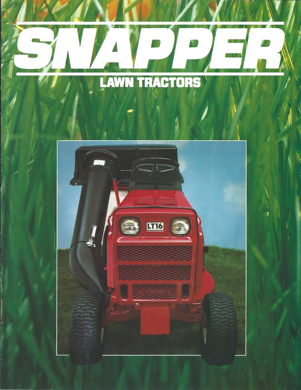 Lawn Tractor Brochure – Snapper – LT11 LT16 – c1980’s – LG 16 cover (LG115)