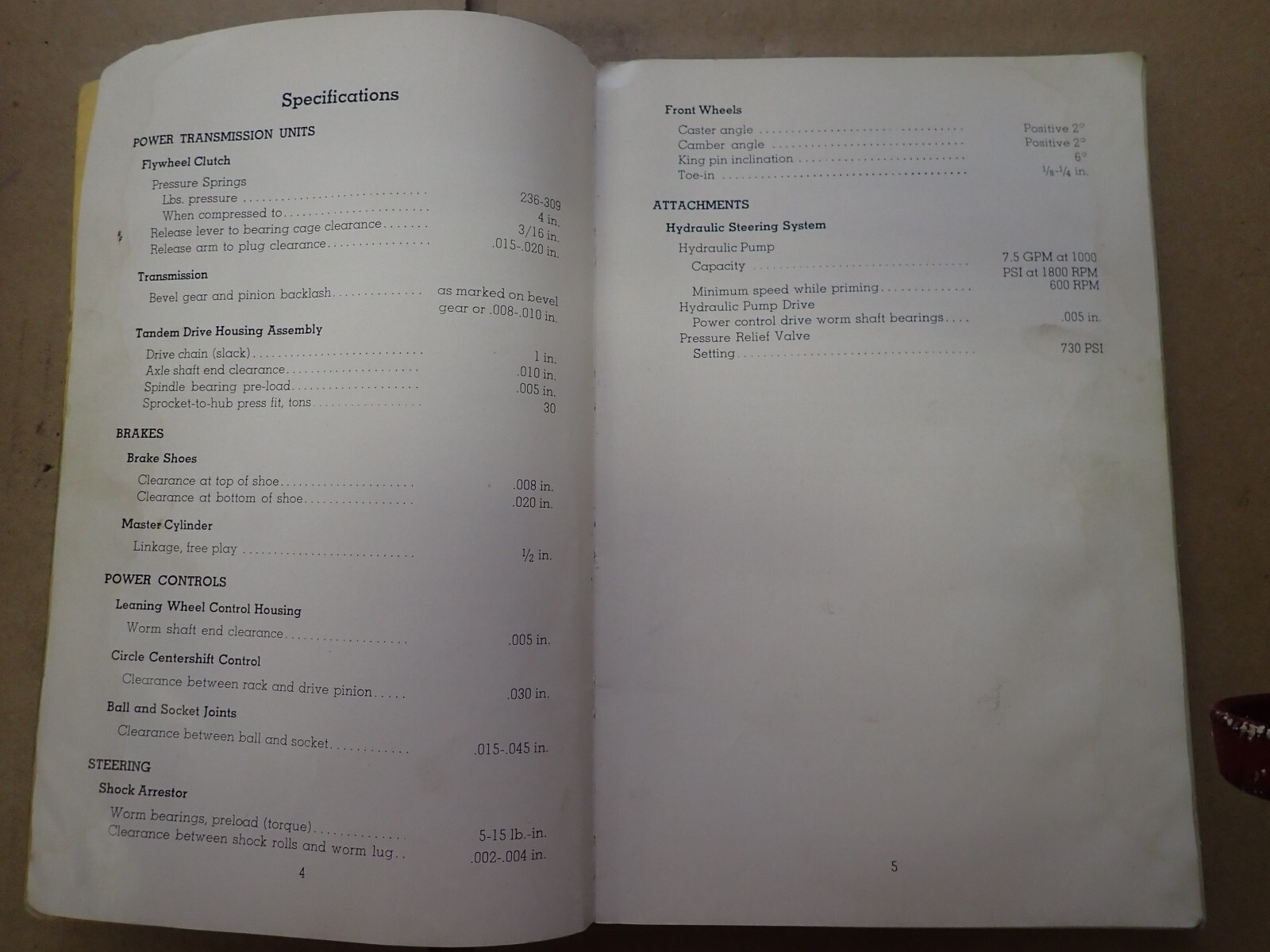 Original 1955 Caterpillar 12 Serviceman’s Reference Book Maintenence Manual
