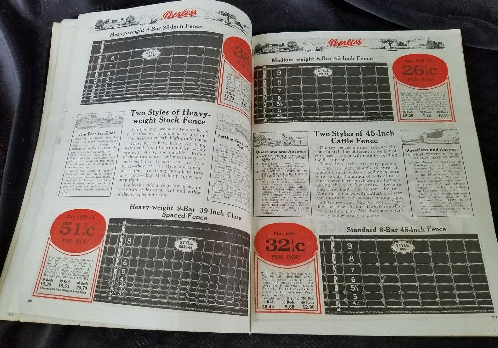 1922 Catalog PEERLESS Wire & Fence Co Cleveland OH Posts Roofing Paint Factories