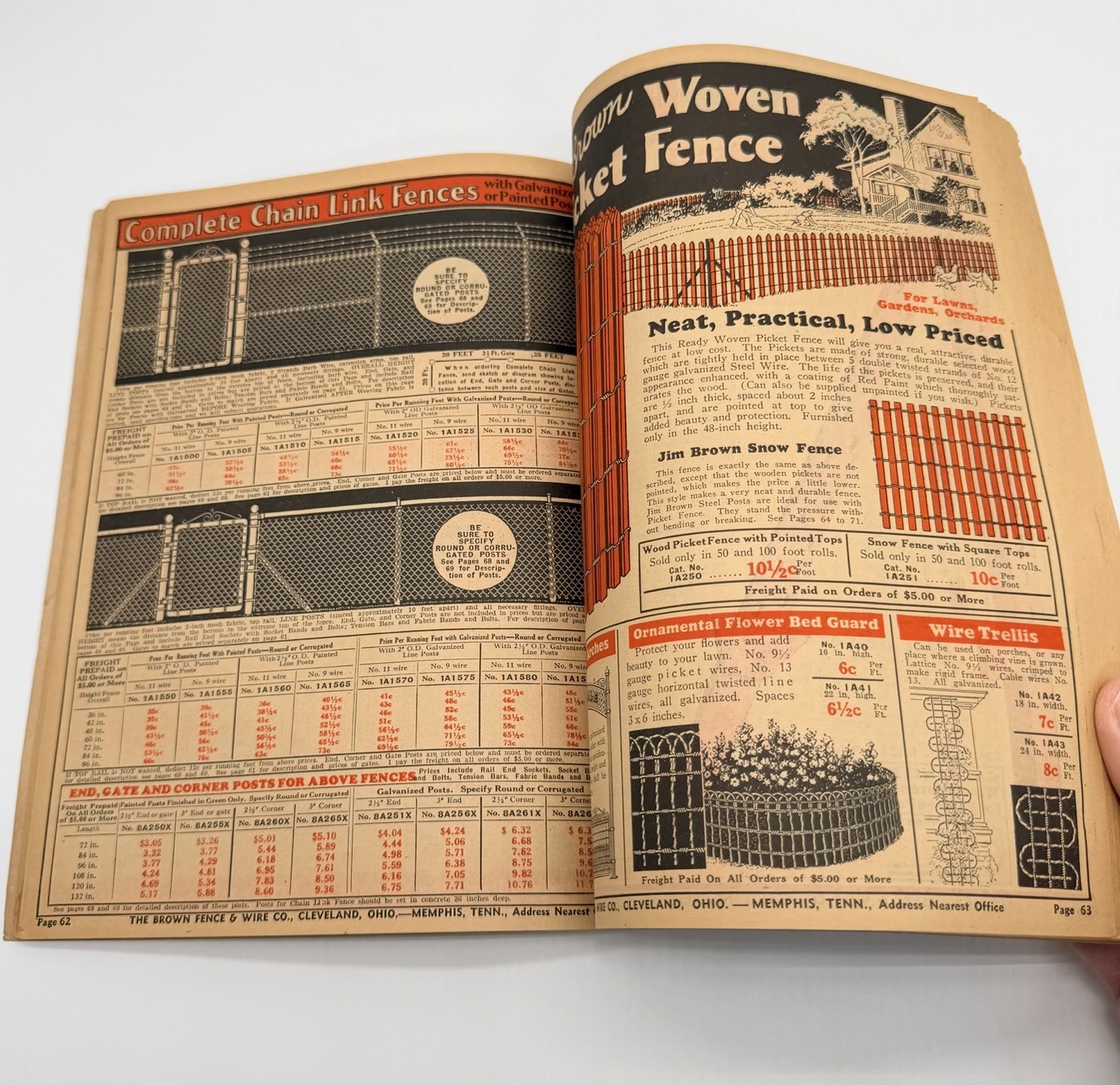JIM BROWN’S 1935 BARGAIN BOOK – THE BROWN FENCE & WIRE CO.- Catalog