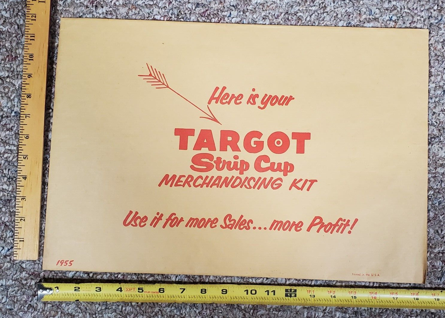 RARE 1955 Targot Strip Cup Dealer Kit | Lederle Promo, Printing Plate, Advertise