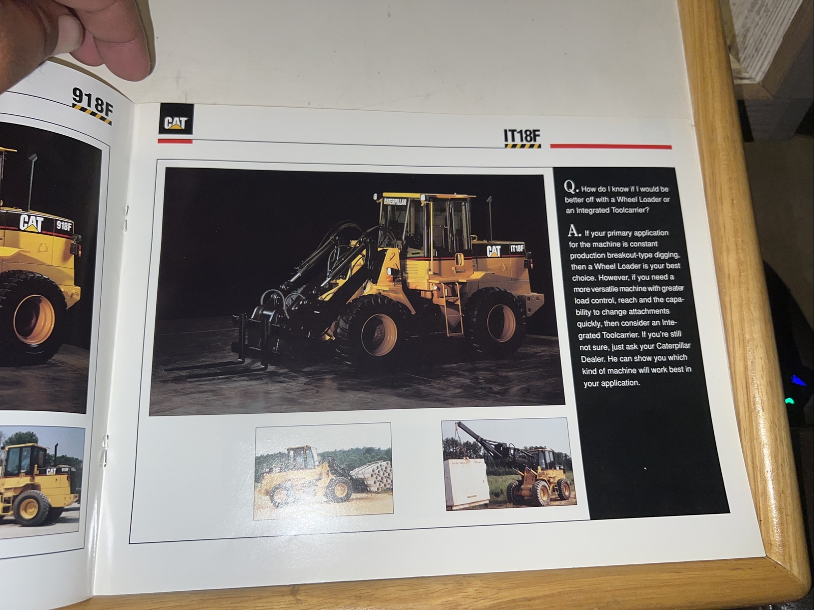 Cat F Series Wheel Loader Sales Brochure Caterpillar 1993 10 Pages DF