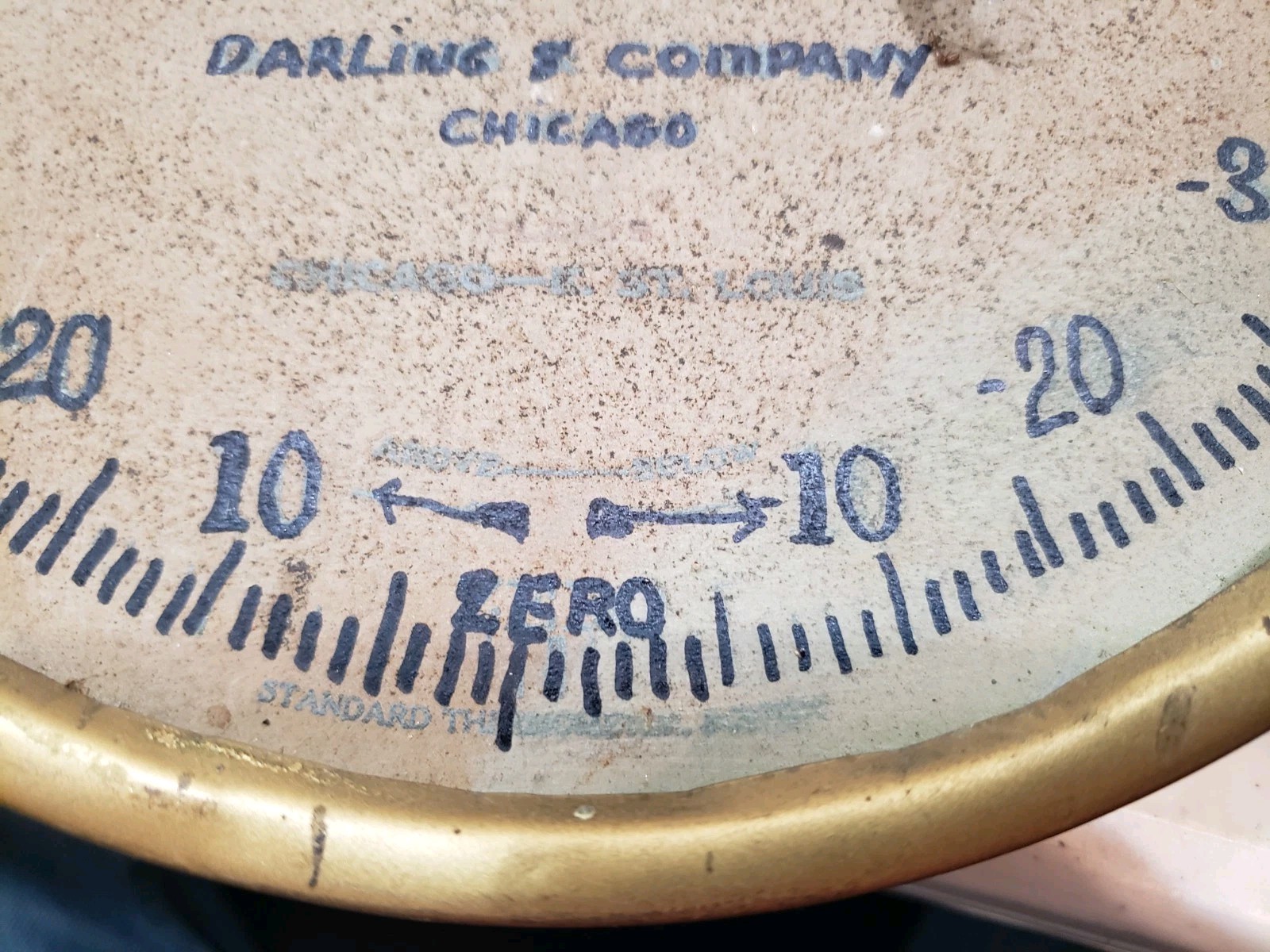 1920’s Darling’s Animal Base Fertilizers 9″ Metal Advertising Thermometer Sign