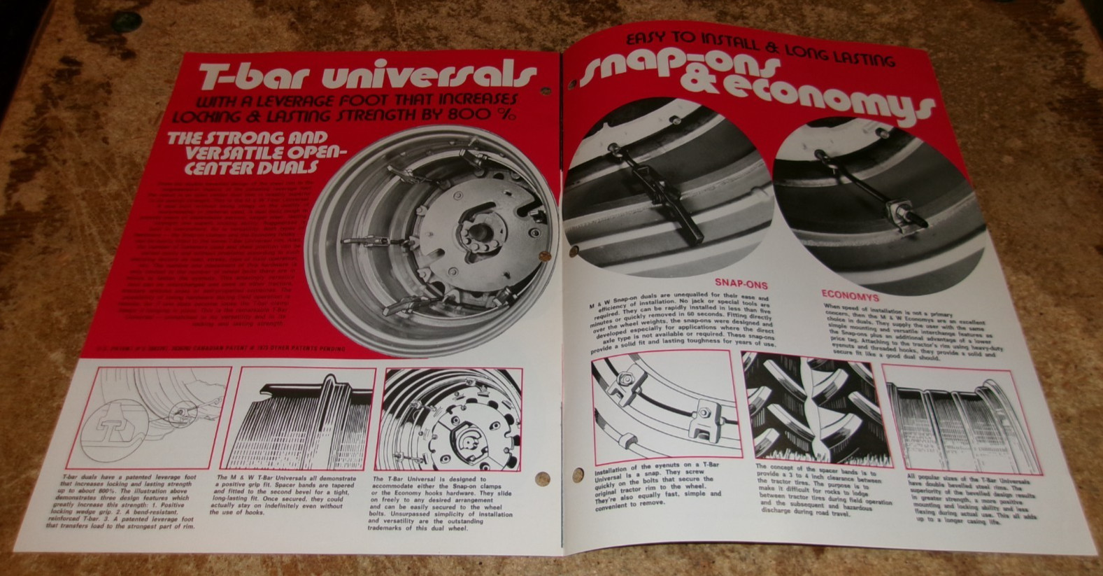 1970’s M&W dual wheels brochure in good shape used
