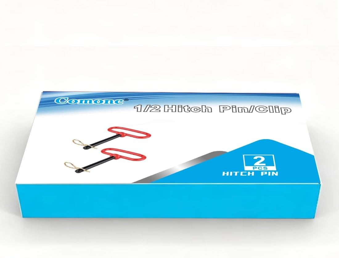 Trailer Hitch Pin 1 2 x 3 5 8 Inch with Clip 2Pcs New