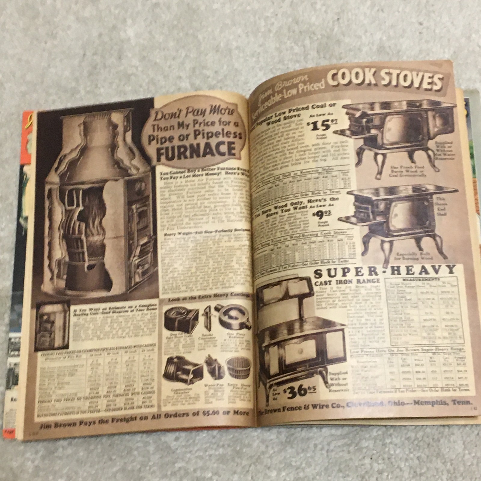 Vntg 1935 Jim Brown’s Bargain Book Catalog, Tools Fence Heater Range Paint Roof