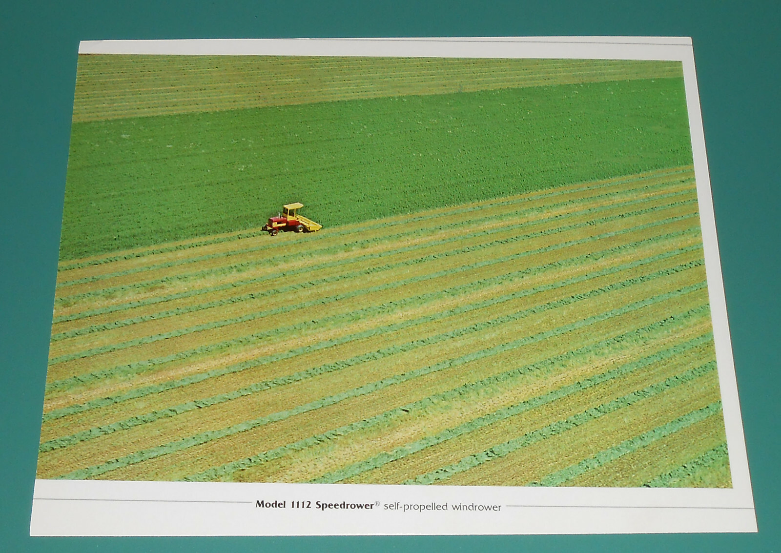 Vintage 1980s NEW HOLLAND Model 1112 Speedrower Farming Photo Ad Lancaster PA