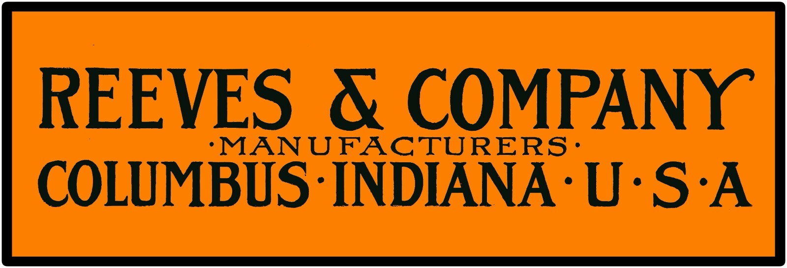Reeves & Co. Threshing Machines Sign 12″ x 36″ USA STEEL XL Size – 4 POUNDS