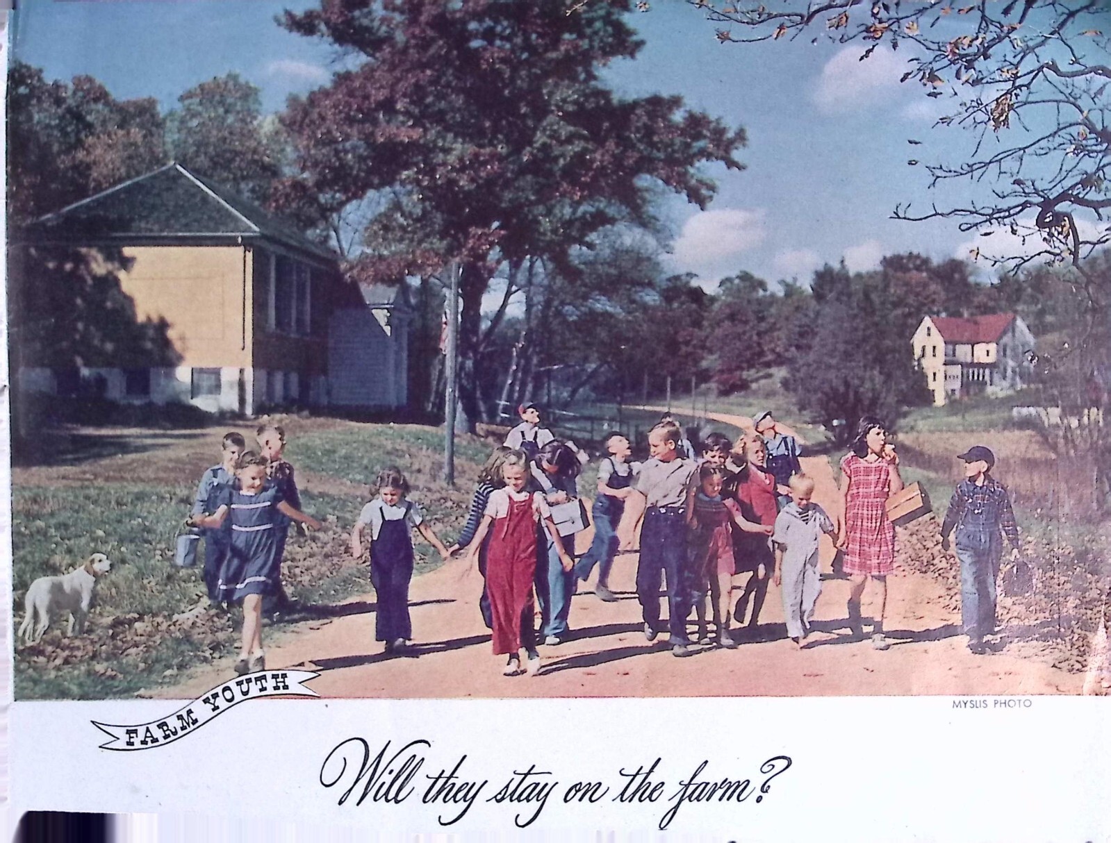 Vintage 1940s Farm Youth Mailer “Will They Stay on the Farm?” E. H. Gerhart & C