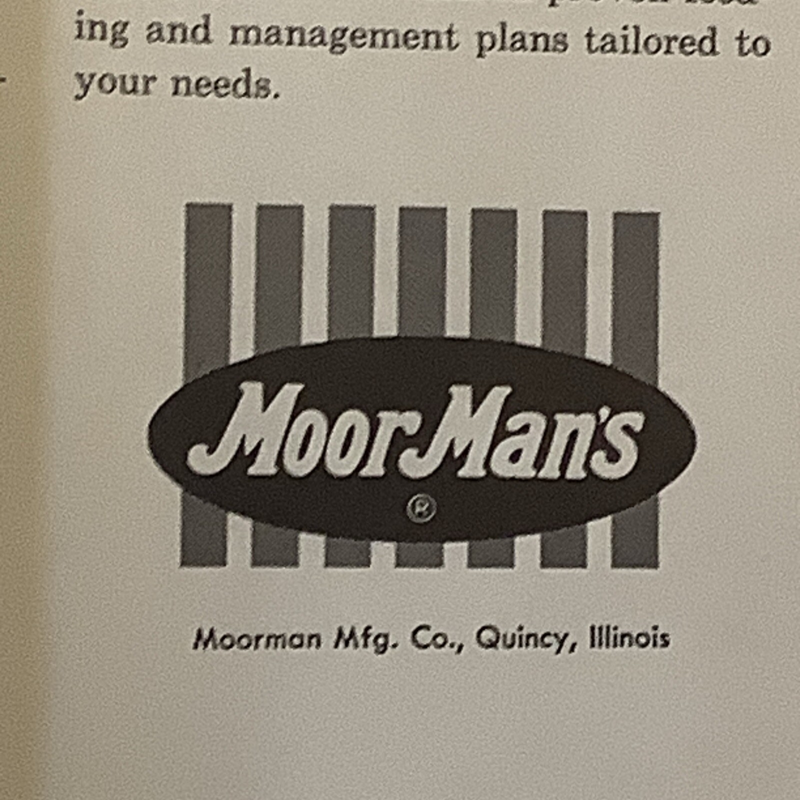 Vintage Moor Man’s Poster Quincy Illinois Grain Trip INV-AA01T
