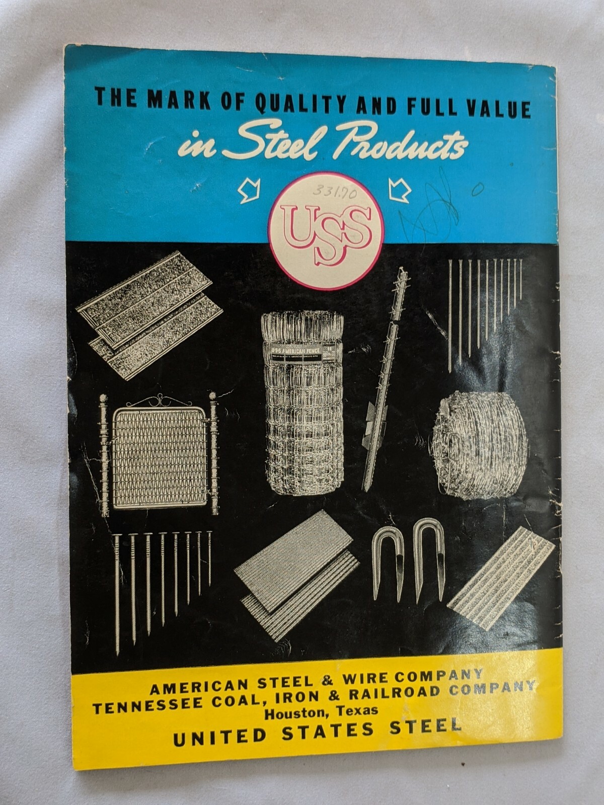 1944 USS Farmer’s & Rancher’s Handbook – Catalog Steel Products Fence Roof Nails