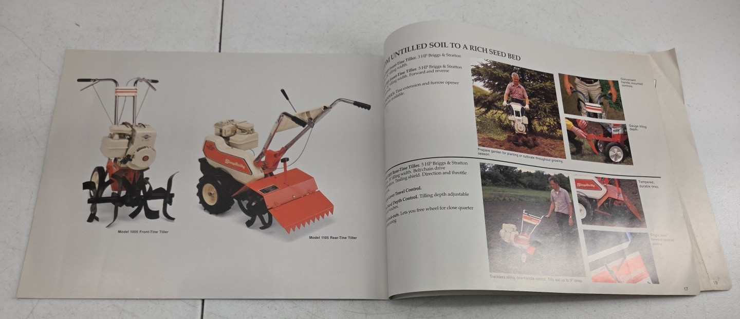 Vintage 1984 Simplicity Sales Brochure Garden Lawn Tractors Riding Mowers 840219