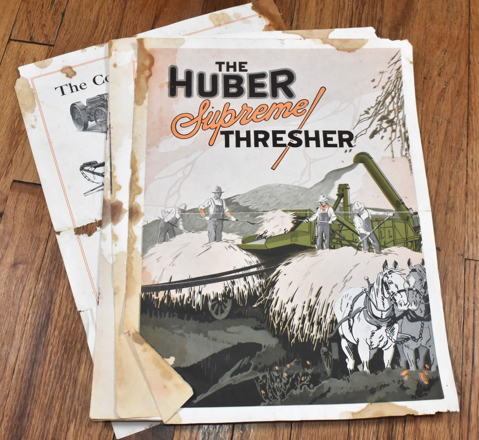 Vintage Huber Supreme Thresher Farm Threshing Machine Advertising Sales Brochure