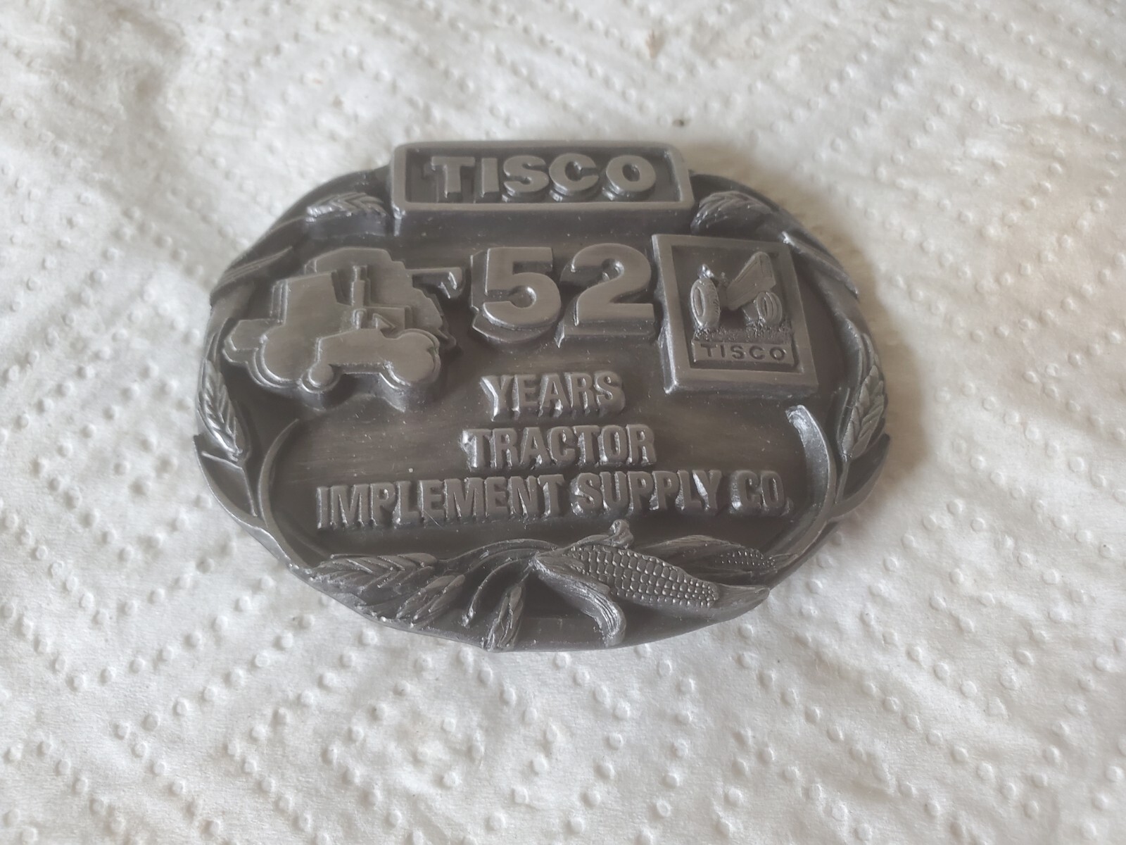 Metal Belt Buckle TISCO 52 Years Tractor Implement Supply Company