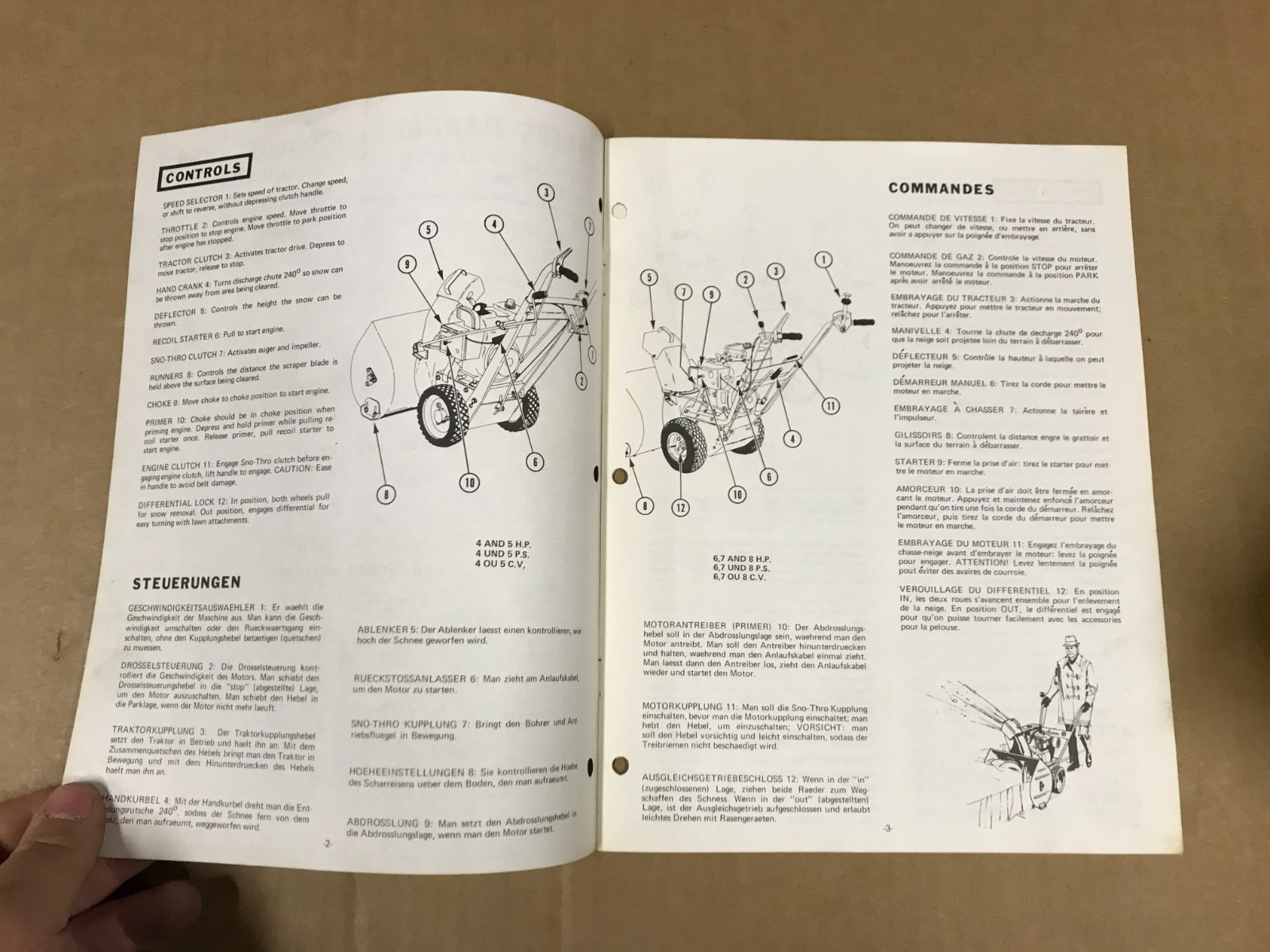 Vintage Ariens Sno-Thro Owner’s Manual Booklet – Form STOI-72