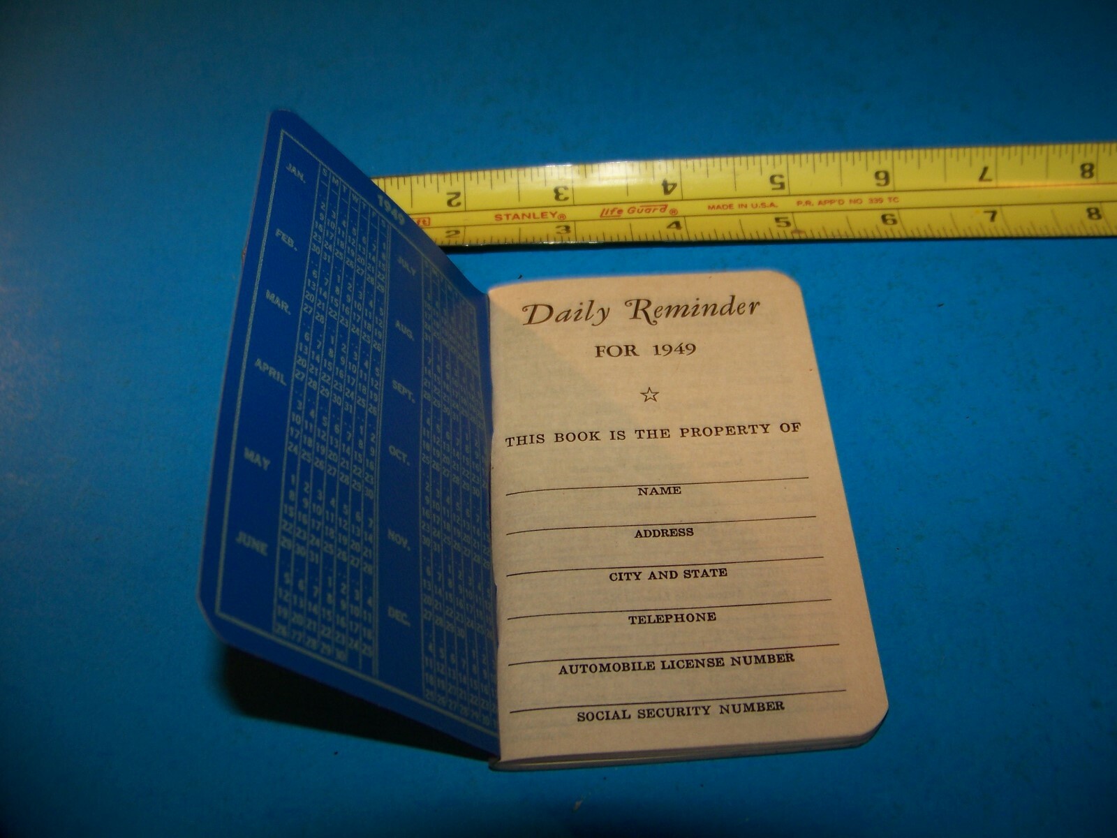 Niagara Brand Farmers “Daily Reminder” Memo Booklet Vintage 1949