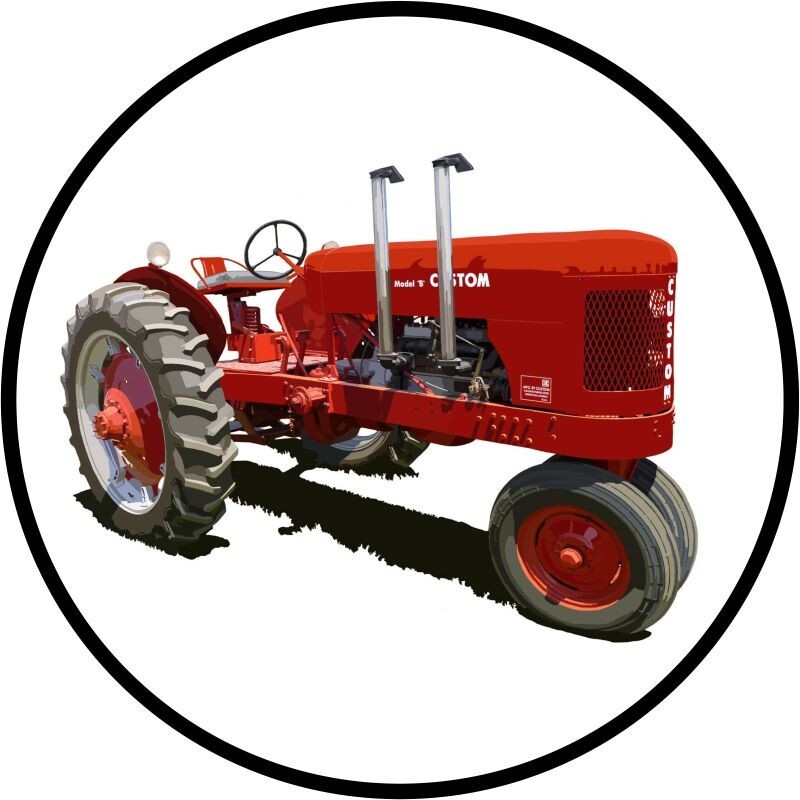 Custom Model B Tractor NEW Sign: 14″ Dia. Round USA STEEL