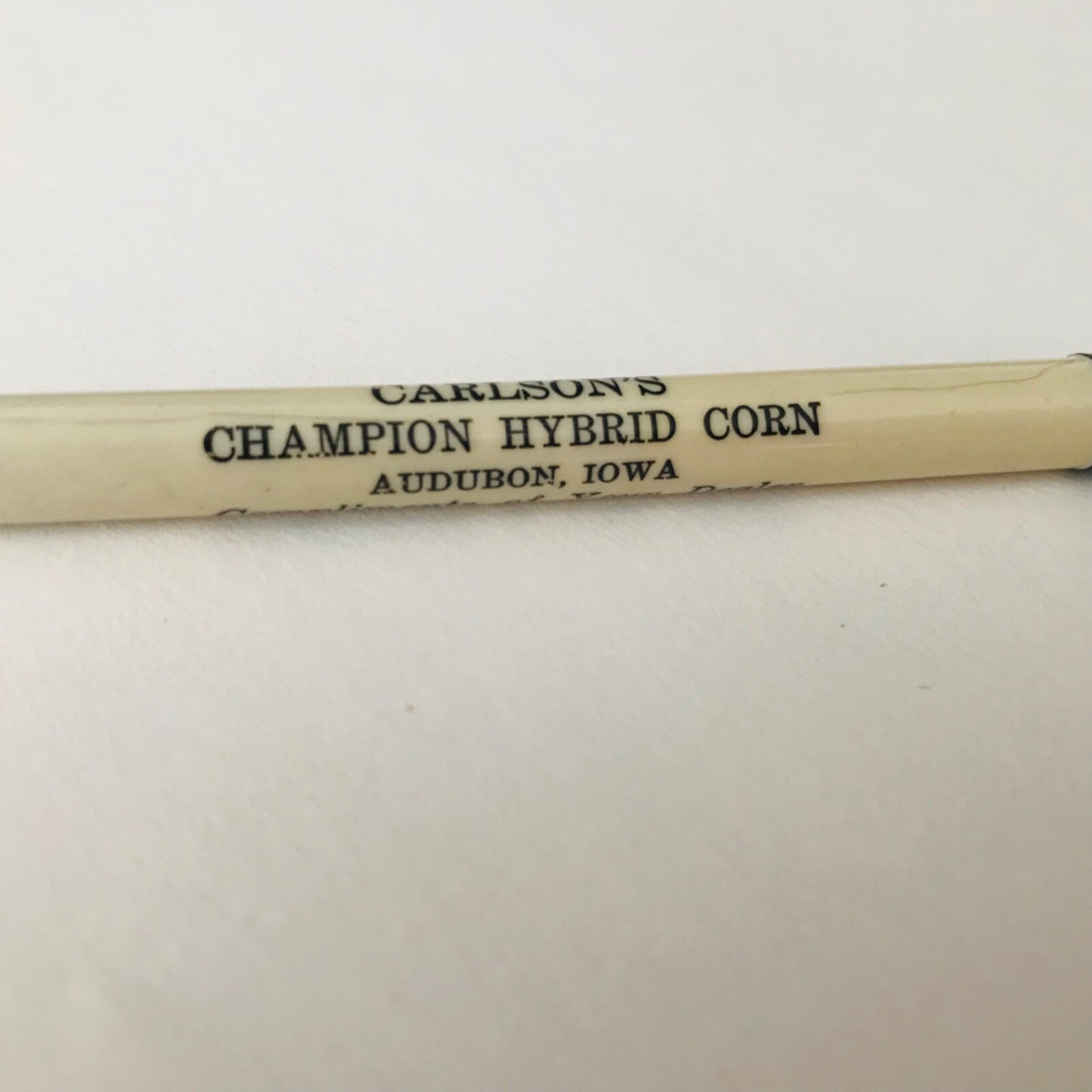 Vintage CARLSON’S CHAMPION Hybrid Corn Dealer Audubon Iowa IA Mechanical Pencil