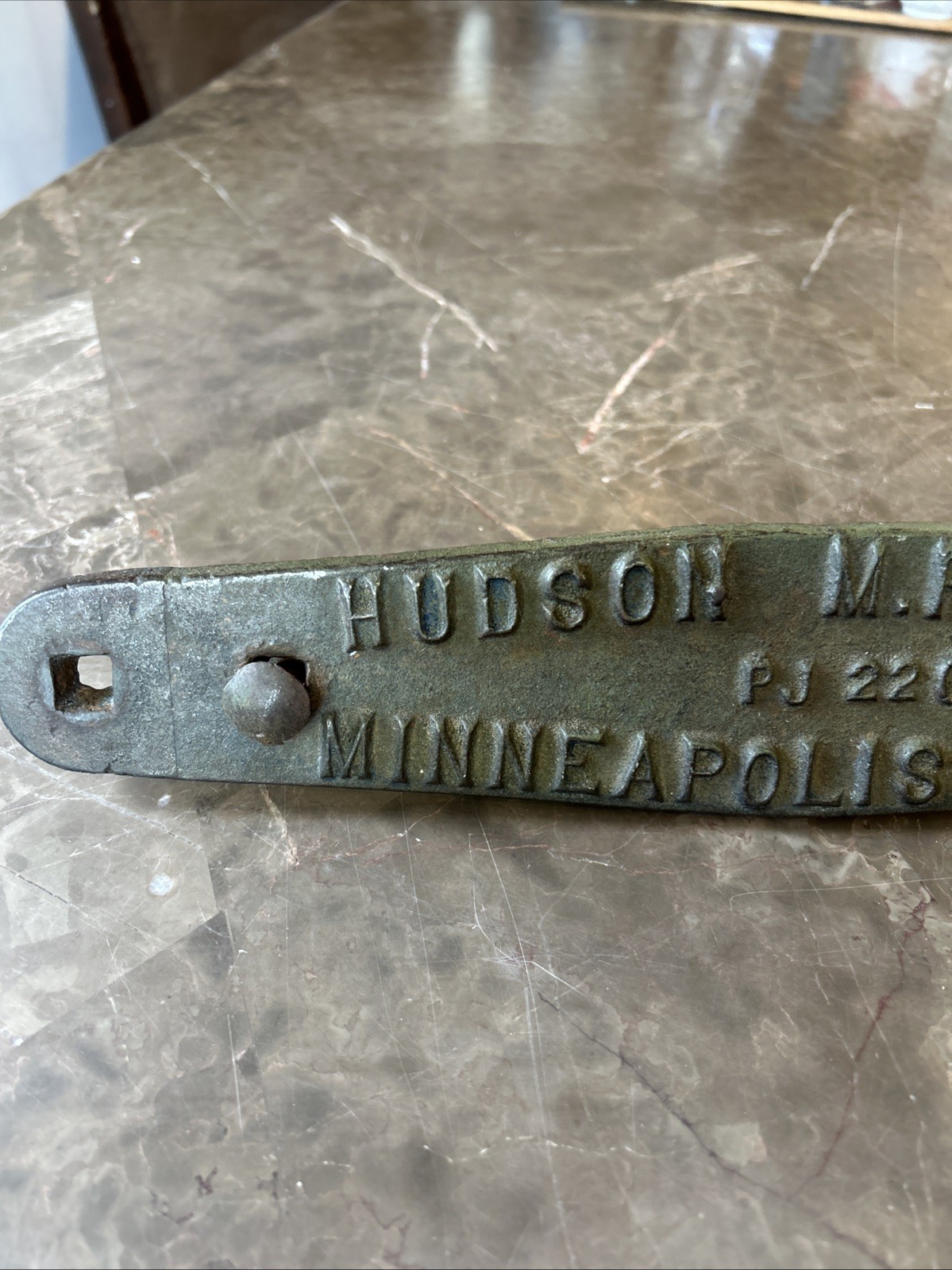 Antique Hudson Mfg Steam Engine Builder’s Plate Threshing Machine Cast Iron