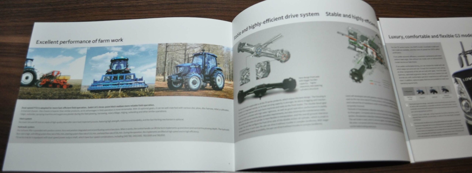Lovol TD Series 80-100 HP Tractor China Specification Brochure Prospekt