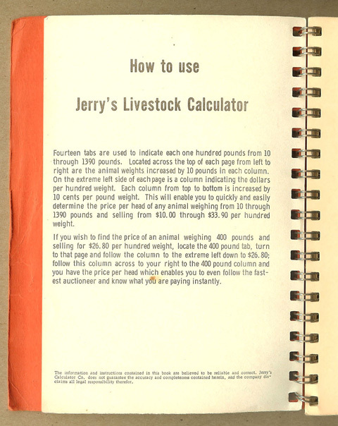1964 Jerry’s Guide to Better Cattle, Sheep,Hogs,Livestock Buying,Holmes, Iowa IA