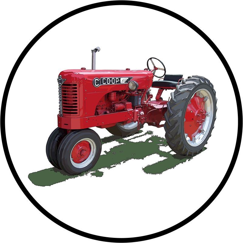 Co-Op Model C Tractor NEW Metal Sign 28″ Diameter Round AMERICAN STEEL