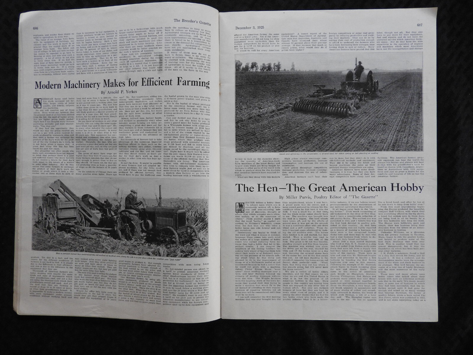 1925 Breeder’s Gazette Magazine – cattle rancher farmer horse show VERY GOOD