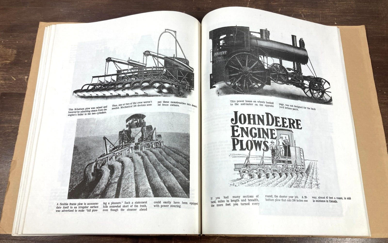 Meanwhile Down on the Farm Al Herman Signed 1971 Farming Steam Tractors Old Ads