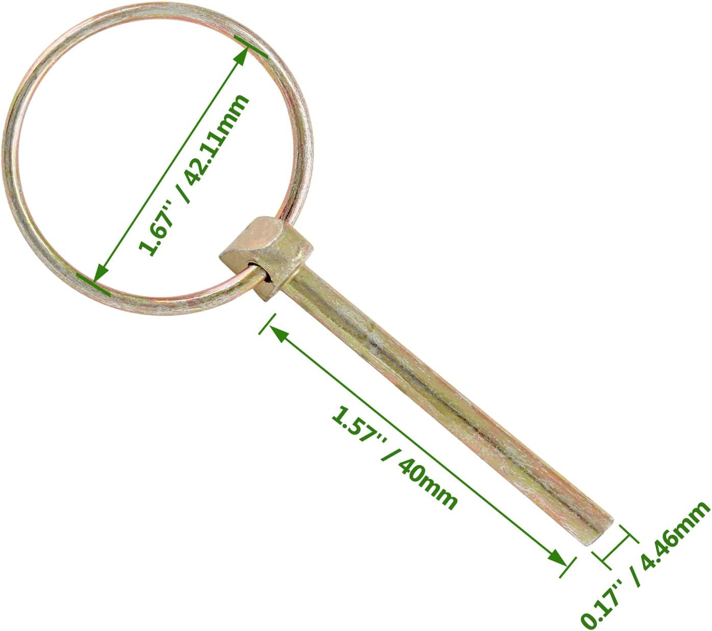 12 PCS Heavy Duty Linch Pin with Ring, 3/16″ X 1-1/2″ Linch Pins for Trailer Tro