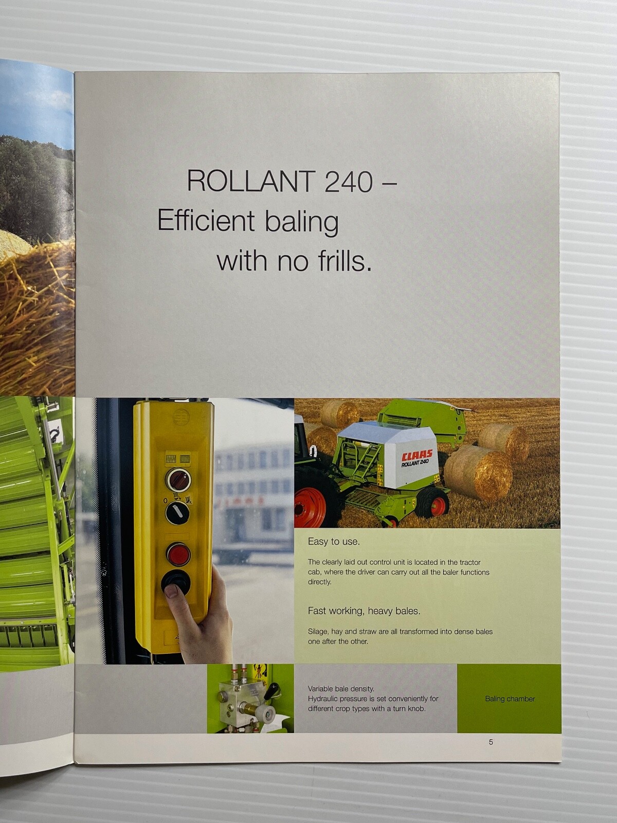CLAAS Rollant 250 RC 240 Baler Sales Brochure *2009* (Showroom Sales Book)