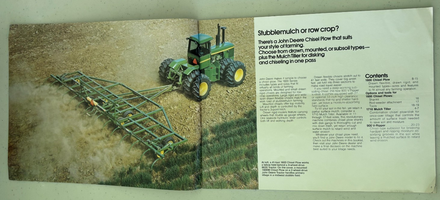 John Deere Drawn & Mounted Chisel Plows For 1976 Brochure DCPA26